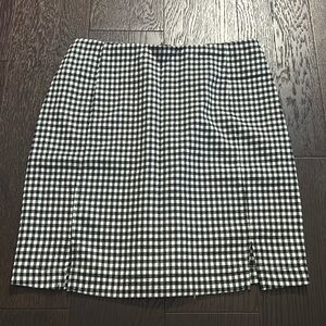 gingham mini skirt
